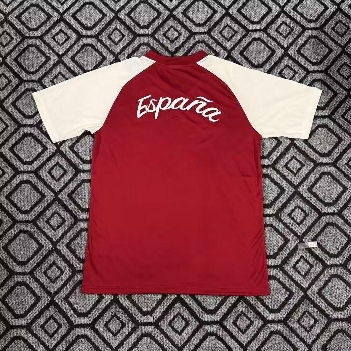Fan Version 2026 Spain Red Soccer Pre-match Jersey España Camisetas de Futbol