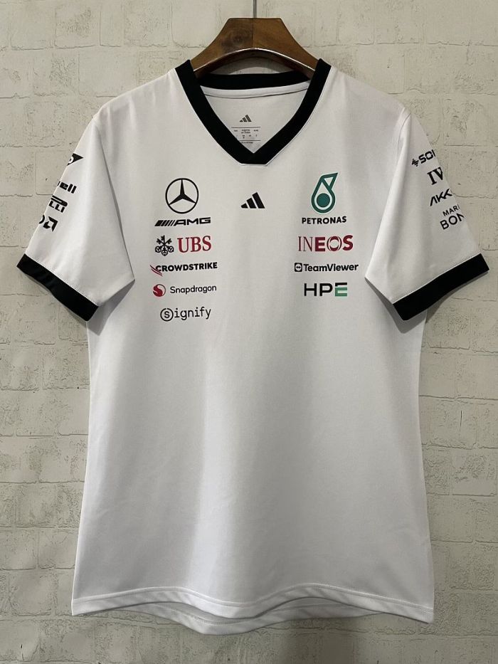 Mercedes 2026-2027 White Racing Jersey T-shirt
