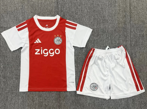Youth Uniform Kids Kit 2026-2027 Ajax Home Soccer Jersey Shorts Child Football Set