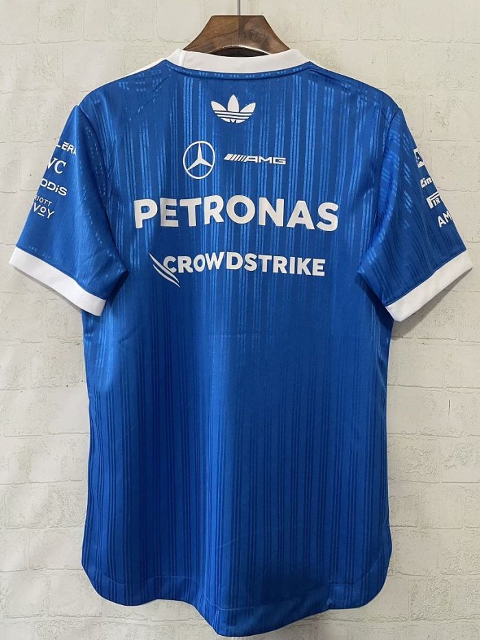 Player Version Mercedes 2026-2027 Blue Racing Jersey T-shirt
