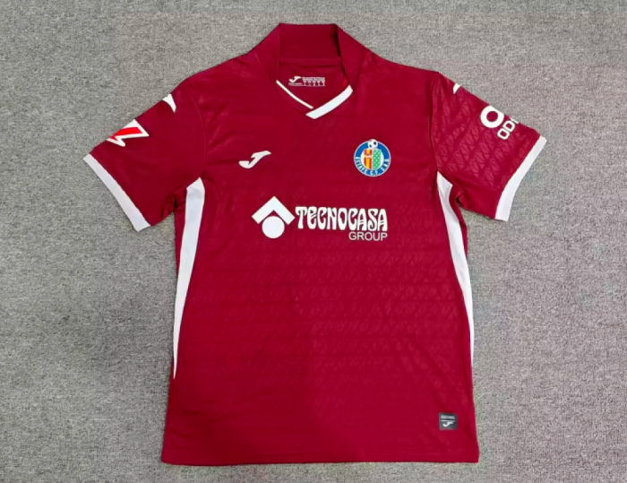 with LALIGA Patch Fans Version 2026-2027 Getafe Away Red Soccer Jersey Football Shirt