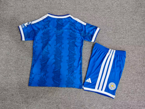 Youth Uniform Kids Kit 2026-2027 Leicester City Home Soccer Jersey Shorts Child Football Set