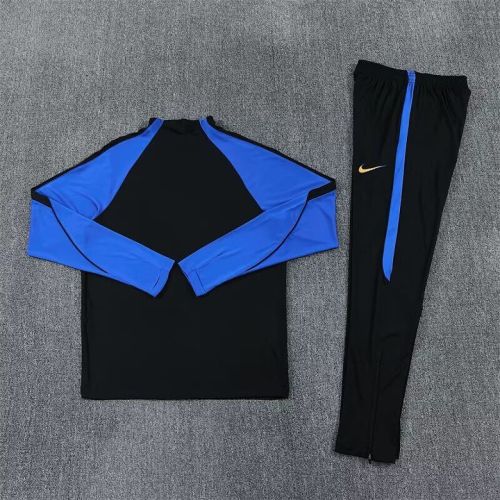 2026-2027 Inter Milan Black/Blue Soccer Training Sweater Jacket Football Jacket and Pants