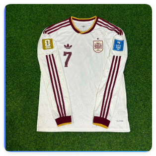 with FIFA World Cup Patch Long Sleeve Fan Version 2026 Spain Ferrán Torres 7 Away Soccer Jersey España Camisetas de Futbol