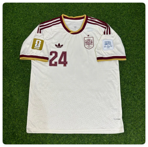 with FIFA World Cup Patch Fan Version 2026 Spain Marc Cucurella 24 Away Soccer Jersey España Camisetas de Futbol