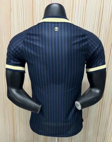 with Sponor Logo Player Version 2026-2027 Al Nassr Away Dark Blue Soccer Jersey Football Shirt