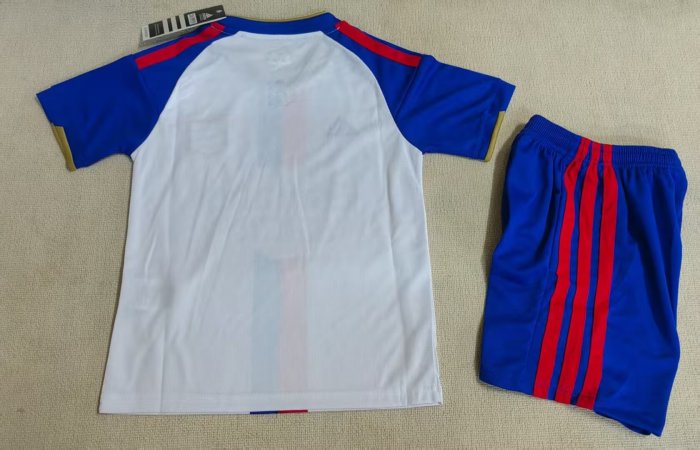 Youth Uniform Kids Kit 2026-2027 Lyon Home Soccer Jersey Shorts Olympique Lyonnais Child Football Set