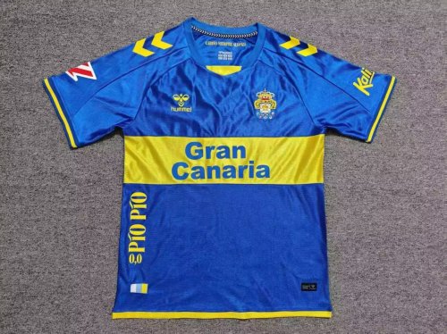 with LALIGA Patch Fan Version 2026-2027 Las Palmas Home Soccer Jersey Football Shirt
