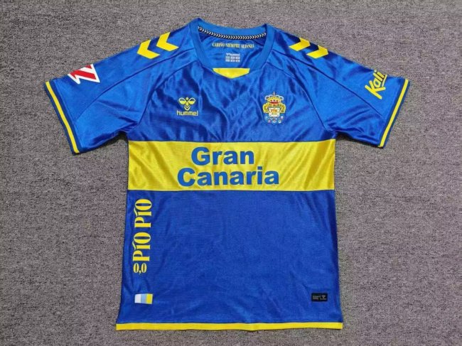 with LALIGA Patch Fan Version 2026-2027 Las Palmas Home Soccer Jersey Football Shirt