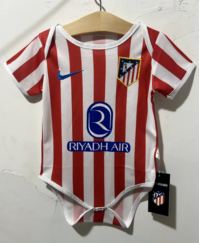 Baby Cloth 2026-2027 Atletico Madrid Home Soccer Jersey Man U Baby Onesies