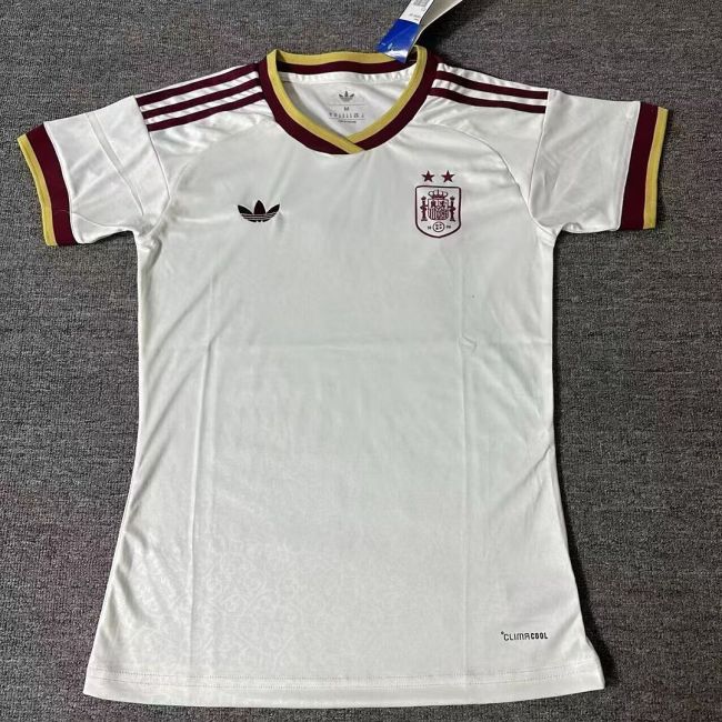 with 2 Stars Women 2026 Spain Away Soccer Jersey Girl Football Shirt