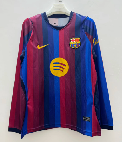 Long Sleeve Barca Camisetas de Futbol 2026-2027 Barcelona Home Soccer Jersey