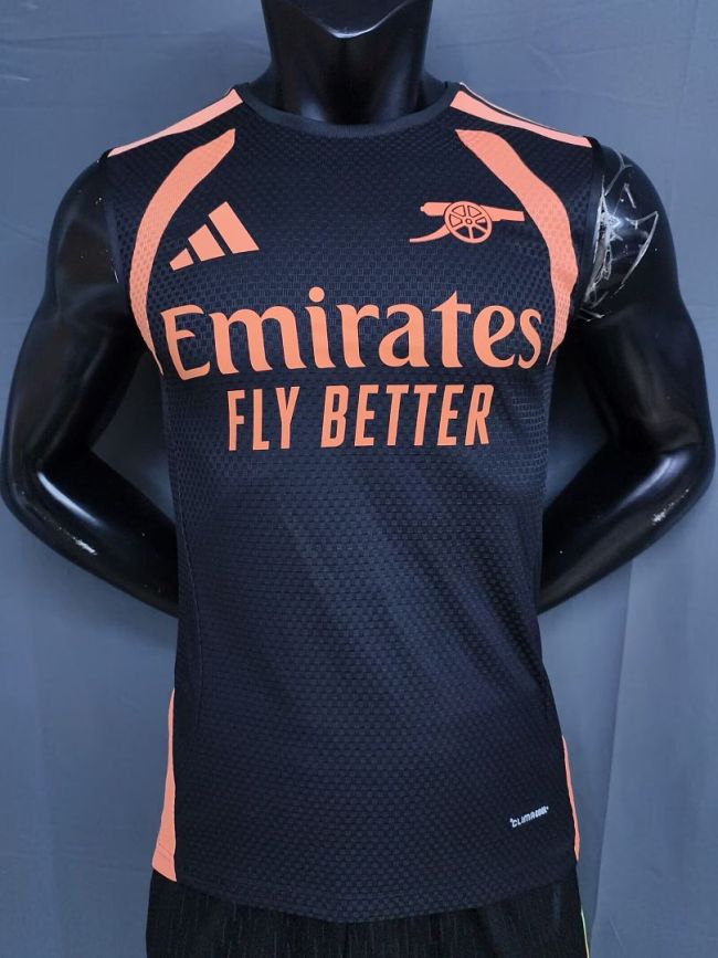 Player Version 2026-2027 Arsenal Black/Orange Soccer Training Vest Football Shirt