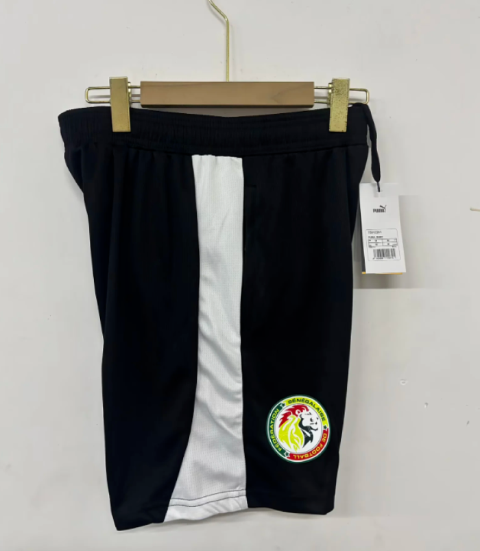 Fan Version 2026 Senegal Black/White Soccer Training Shorts Football Shorts