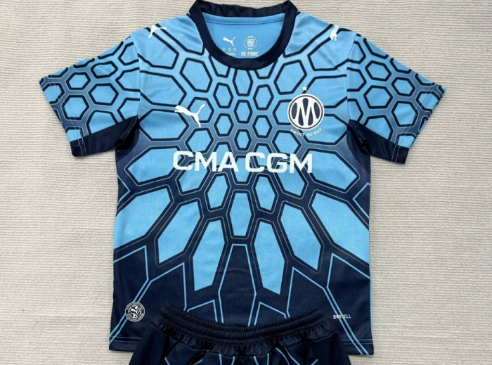 Fan Version 2026-2027 Olympique de Marseille Blue Goalkeeper Soccer Jersey Football Shirt