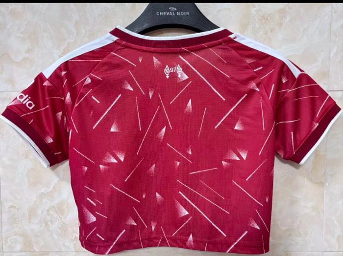 Women 2026-2027 Liverpool Home Crop Soccer Shirt Girl Football Jersey