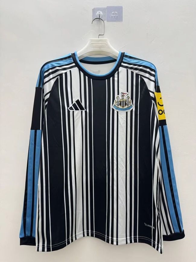 without Sponor Logo Long Sleeve Fan Version 2026-2027 Newcastle United Home Soccer Jersey Football Shirt