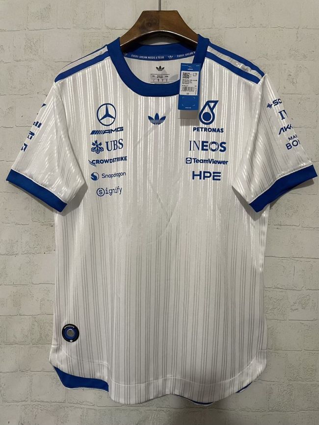 Player Version Mercedes 2026-2027 White Racing Jersey T-shirt