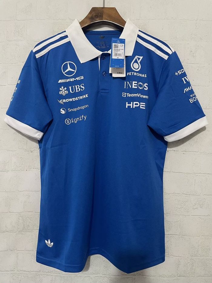 Mercedes 2026-2027 Blue Racing Jersey Polo