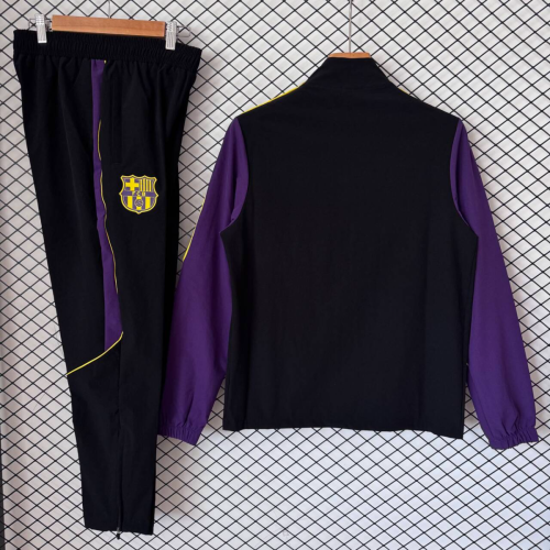 2026-2027 Barcelona Black/Purple Soccer Tracksuit Jacket Football Jacket and Pants