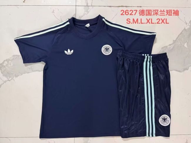 Adult Uniform 2026-2027 Germany Dark Blue Original Soccer Training Jersey and Shorts Football Kits