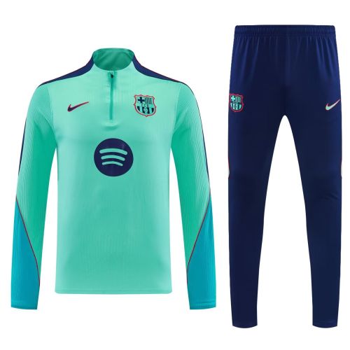2026-2027 Barcelona Green Soccer Training Sweater and Pants Football Kit
