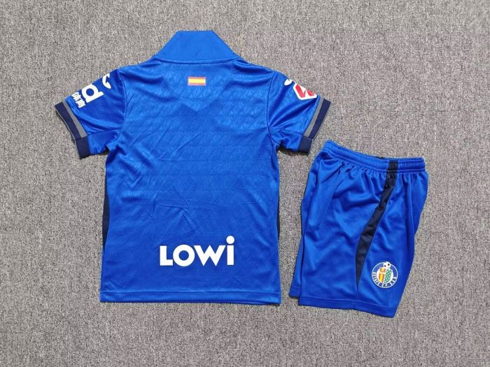 with LALIGA Patch Youth Uniform Kids Kit 2026-2027 Getafe Home Soccer Jersey Shorts Child Football Set