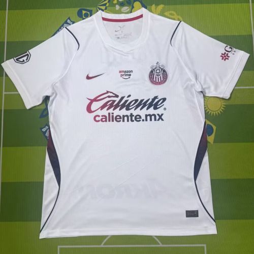 Fan Version 2026-2027 Chivas Away White Soccer Jersey Football Shirt
