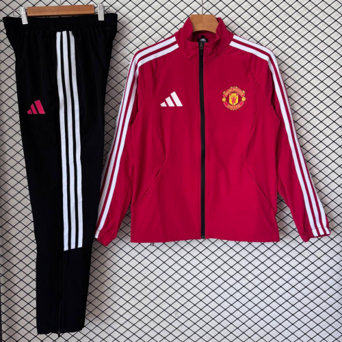 2026-2027 Manchester United Red Soccer Tracksuit Jacket Football Jacket and Pants
