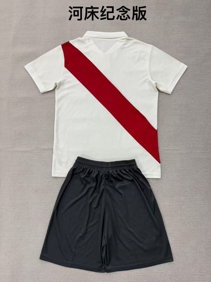 Youth Uniform Kids Kit 2026-2027 River Plate 125th Anniversary Soccer Jersey Shorts Child Football Set