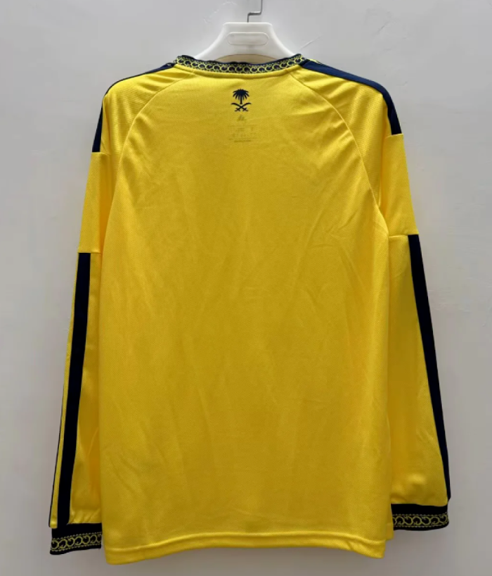 Long Sleeve Fan Version 2026-2027 Al Nassr Away Dark Blue Soccer Jersey Football Shirt