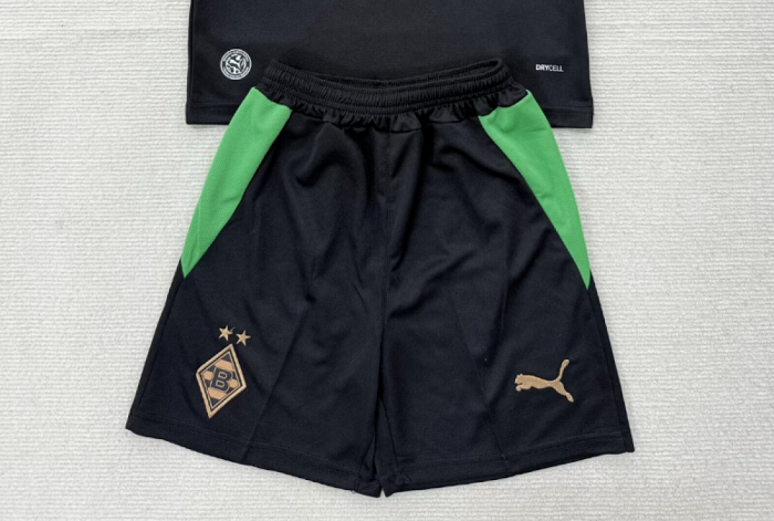 Fan Version 2026-2027 Borussia Mönchengladbach Away Black Soccer Shorts Football Shorts