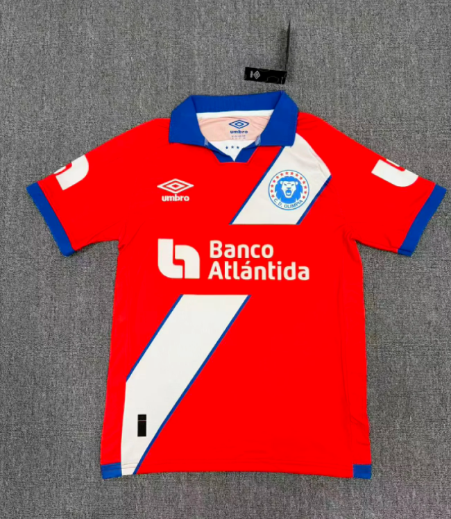 Fan Version 2026-2027 Club Deportivo Olimpia Away Red Football Shirt Soccer Jersey