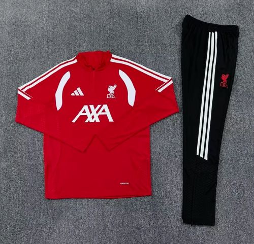 2026-2027 Liverpool Red/White Soccer Training Sweater and Pants Football Kit