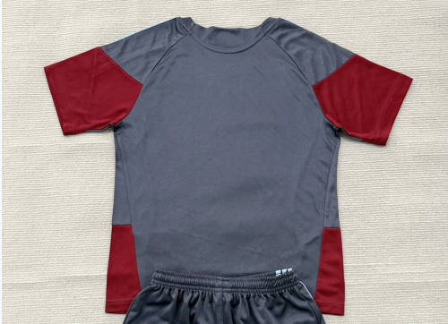 Fan Version 2026-2027 Aston Villa Grey/Red Football Training Shirt Soccer Jersey
