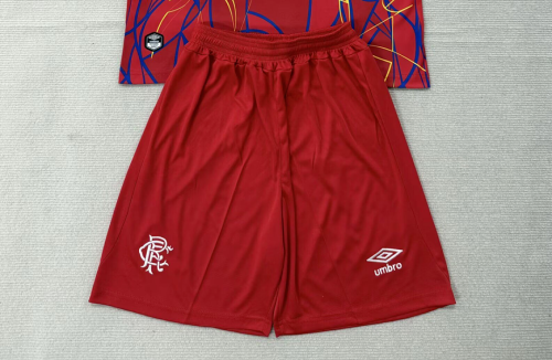 Fan Version 2026-2027 Rangers Red Goalkeeper Soccer Shorts Football Shorts