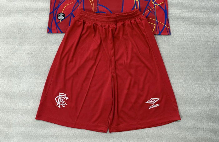 Fan Version 2026-2027 Rangers Red Goalkeeper Soccer Shorts Football Shorts