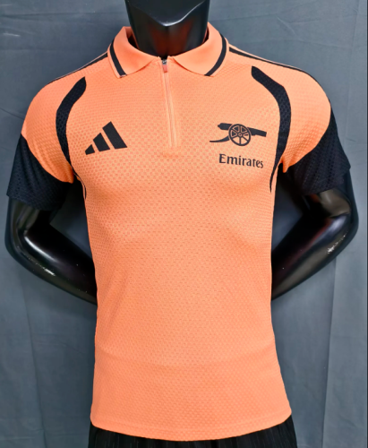 Player Version 2026-2027 Arsenal Orange/Black Soccer Polo Football Shirt