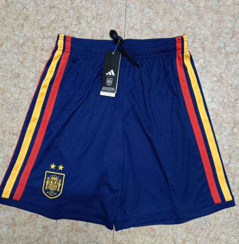 with 2 Stars Fan Version 2026 Spain Home Soccer Shorts Football Shorts