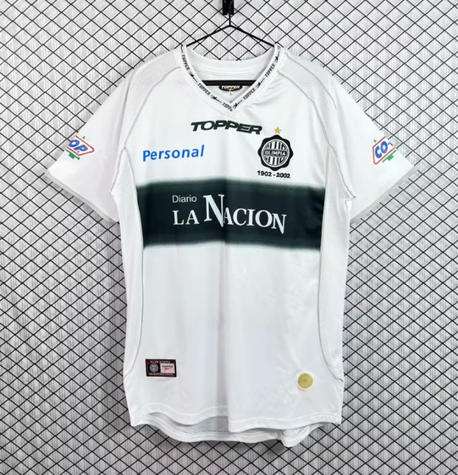 Retro Jersey 2002 Club Olimpia Home Soccer Jersey Olímpia Futebol Clube Vintage Football Shirt