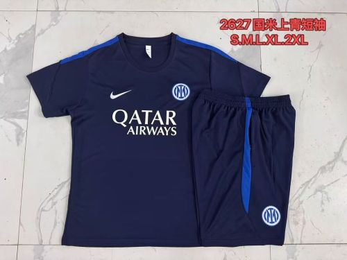 Adult Uniform 2026-2027 Inter Milan Dark Blue Soccer Training Jersey and Shorts Football Kits