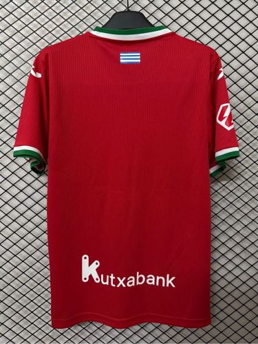 with Laliga Patch Fan Version 2026-2027 Real Sociedad Third Away Red Soccer Jersey Football Shirt