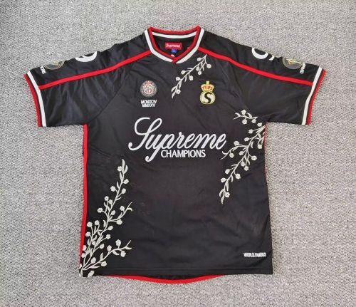 Fan Version 2026-2027 Real Madrid X Superme 9 Soccer Jersey Black Real Football Shirt