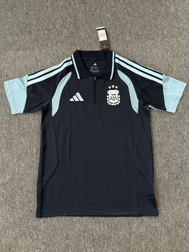 Fan Version 2026 Argentina Black Soccer Polo Football Shirt