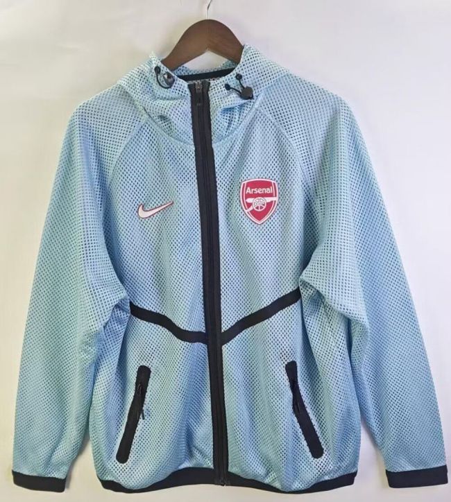 2026-2027 Arsenal Blue World Cup Mesh Anthem Jacket Soccer Windbreaker Jacket Football Jacket