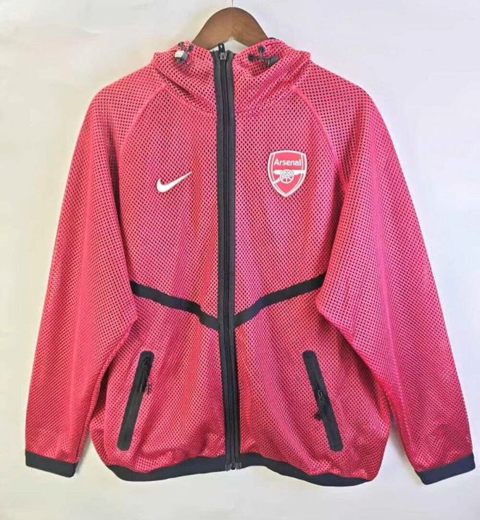 2026-2027 Arsenal Red World Cup Mesh Anthem Jacket Soccer Windbreaker Jacket Football Jacket