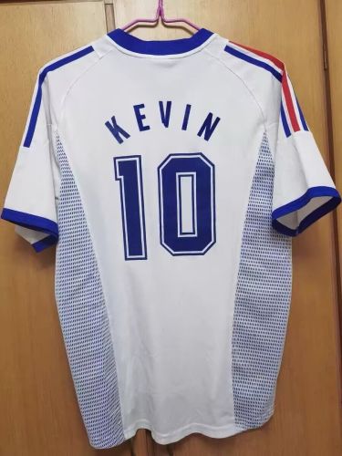 Retro Jersey 2002 France KEVIN 10 Away Soccer Jersey Vintage Football Shirt
