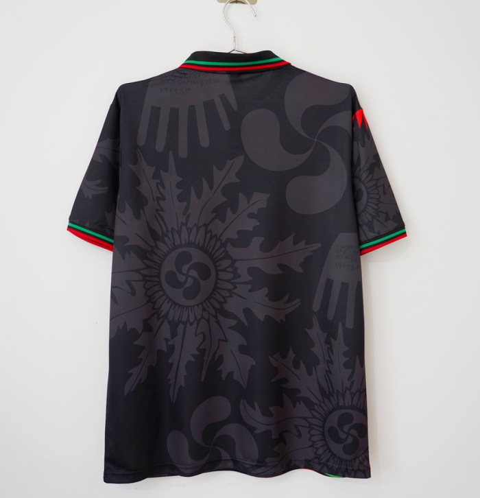 Retro Jersey 1994 Basque Country Away Black Soccer Jersey Vintage Camisetas de Futbol
