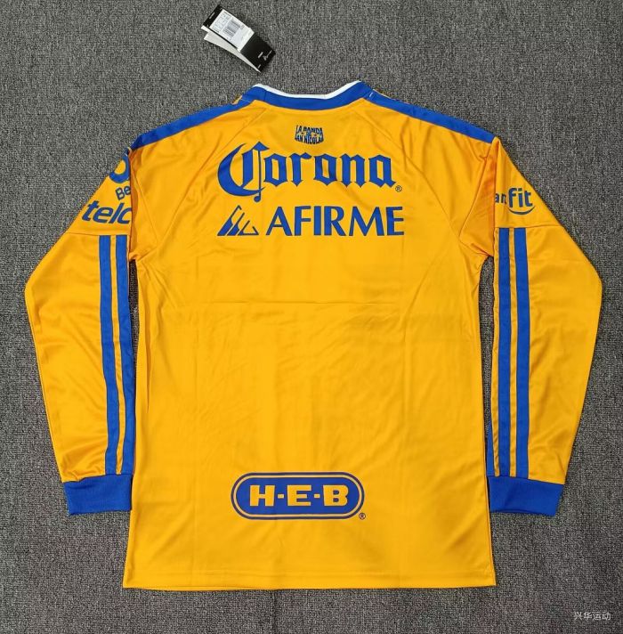 Long Sleeve Fan Version 2026-2027 Tigres UANL Home Soccer Jersey Football Shirt