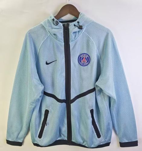 2026-2027 PSG Light Blue World Cup Mesh Anthem Jacket Soccer Windbreaker Jacket Football Jacket